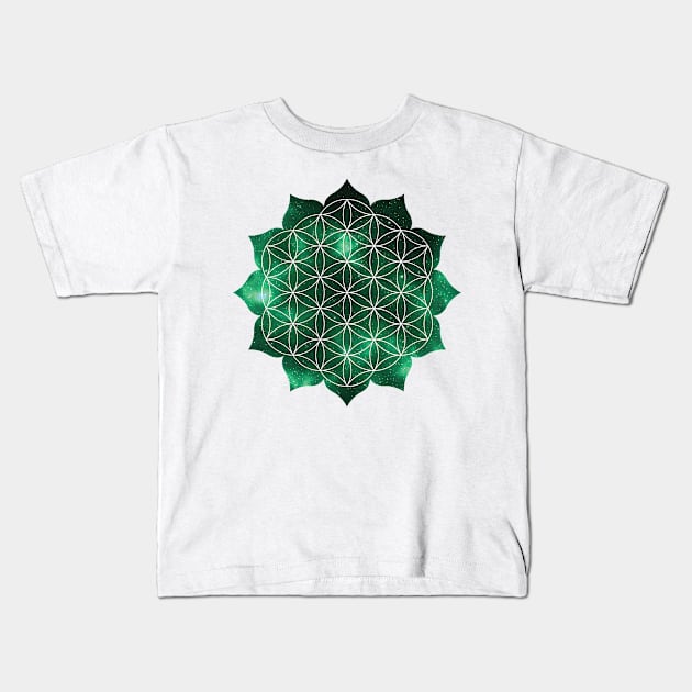 Flower of life Mandala Kids T-Shirt by emma17